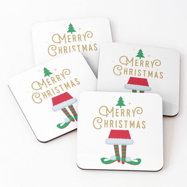 Item preview, Merry Christmas Elf and Dwarf Legs Collection in Striped Stockings and Funny Boots Typography Set designed and sold by SKETCHEAJ.