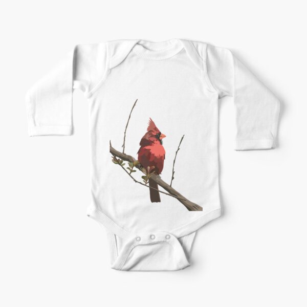 Cardinal Long Sleeve Baby One-Piece