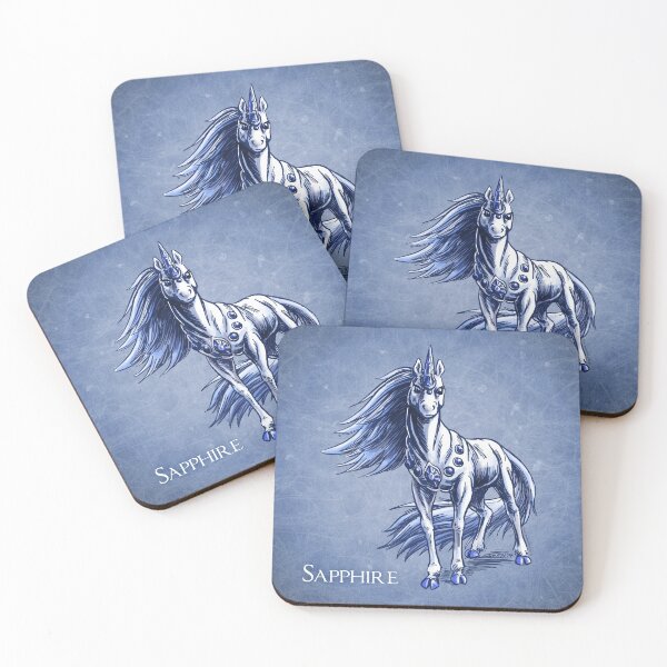 Item preview, September Birthstone Unicorn: Sapphire Gemstone Fantasy Art designed and sold by stephsmith.