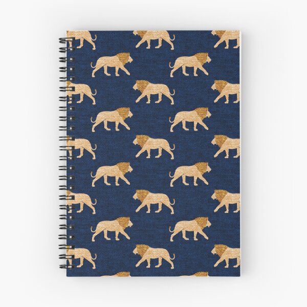 Item preview, Lions - walking lion on navy designed and sold by littlearrow.