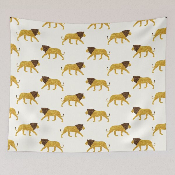 Item preview, Lions - walking lion on cream designed and sold by littlearrow.