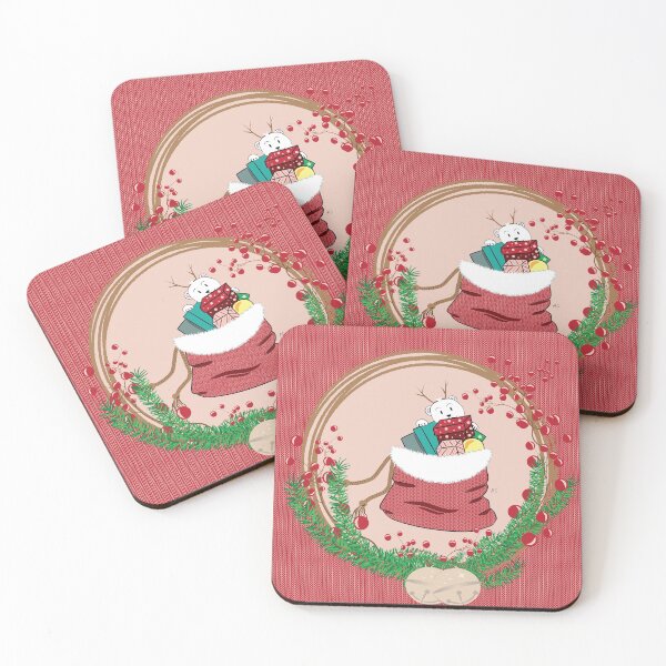 Item preview, Polar Bear Cub Peeking at Santa's Bag designed and sold by iCraftCafe.