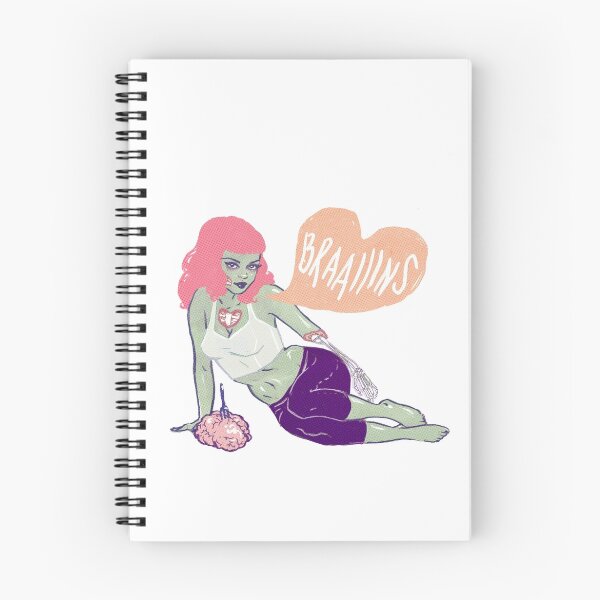 Item preview, Zombie Pin-up – she loooves brains! designed and sold by eoseos.