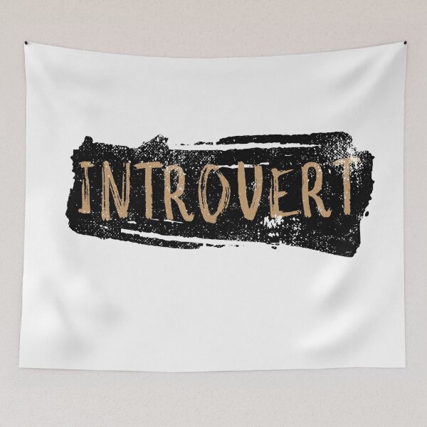 Item preview, Introvert Vintage Brush Splatter Art designed and sold by Creatively Torn.