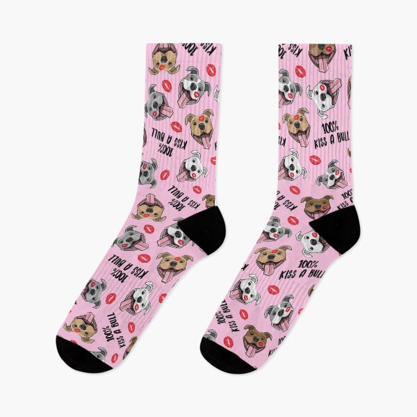 Item preview, KISS A BULL - cute happy pit bulls dog breed (pink) designed and sold by littlearrow.