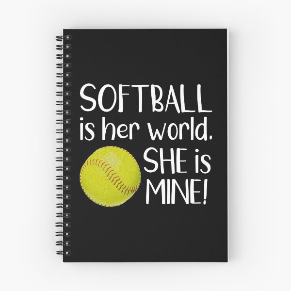Item preview, SOFTBALL IS HER WORLD SHE Is MINE Fast pitch Mom Dad designed and sold by nikkidawn74.