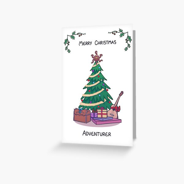 Aperçu de l'œuvre Joyeux Noël Aventurier - Donjons et Dragons D&D créée et vendue par KatieCrooked.