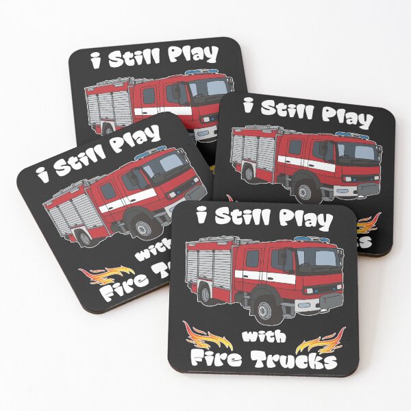 Artikelvorschau, Funny Firefighter I still play with Fire Trucks design entworfen und verkauft von sunnym79.
