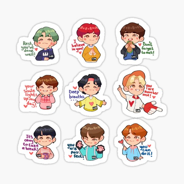 Stray Kids Positivity Stickers Art Board Print for Sale by finntasticart