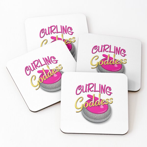 Item preview, 'Curling Goddess' (White) designed and sold by The Button Gal.