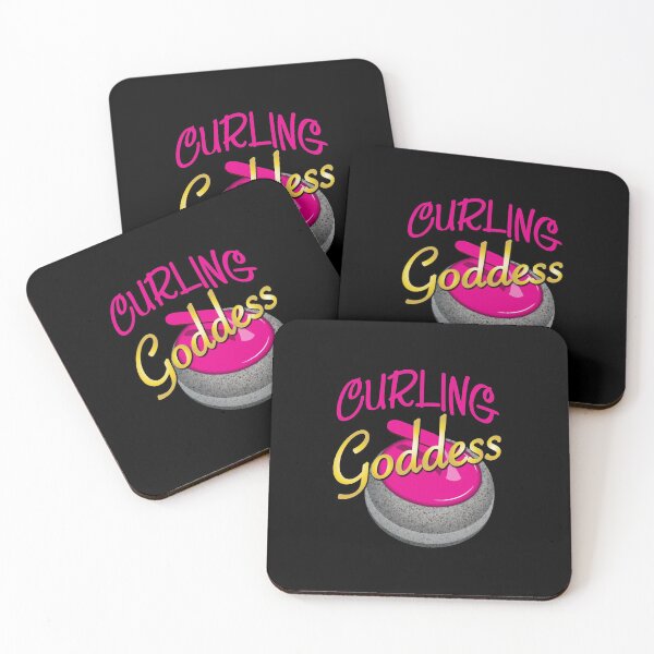 Item preview, 'Curling Goddess' (Black) designed and sold by The Button Gal.