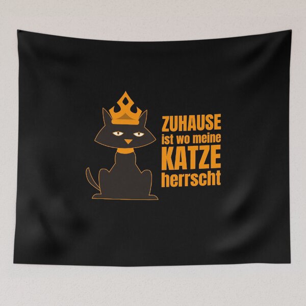 Item preview, Home is where my cat rules designed and sold by Weilichesmag.