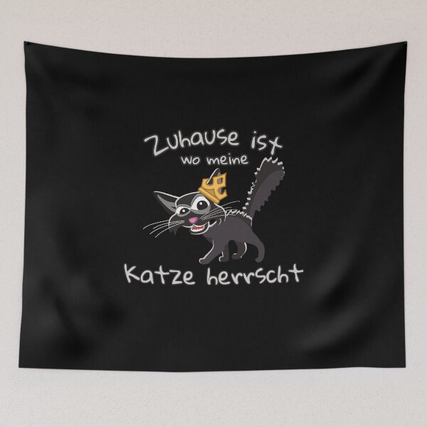Item preview, Home is where my cat rules designed and sold by Weilichesmag.