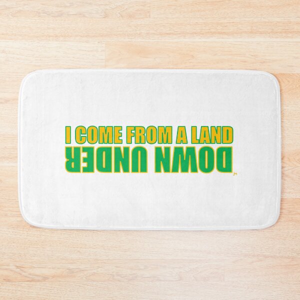 Item preview, Down Under Australia "I COME FROM A LAND DOWNUNDER"  T-Shirt and Product design. Gold text with Green outline / Green text with Gold outline. designed and sold by JohnnyMyass.