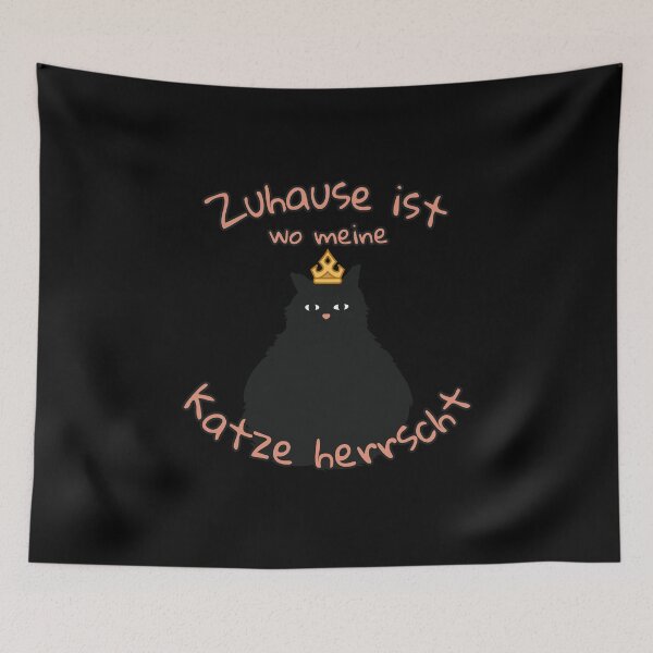 Item preview, Home is where my cat rules designed and sold by Weilichesmag.