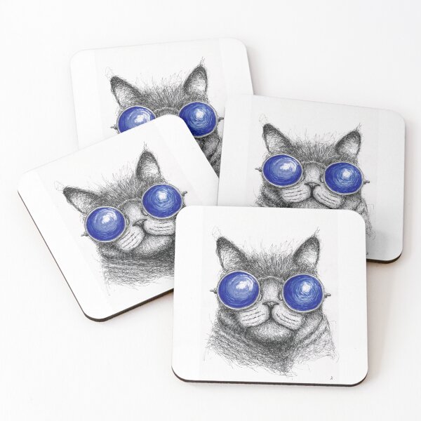 Item preview, Cat with glasses designed and sold by konstantin-jak.