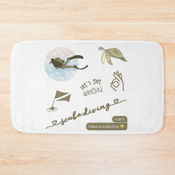 Item preview, Olive Green Watercolor Scuba Diving, Scuba Diver Sticker Pack designed and sold by The-Goods.