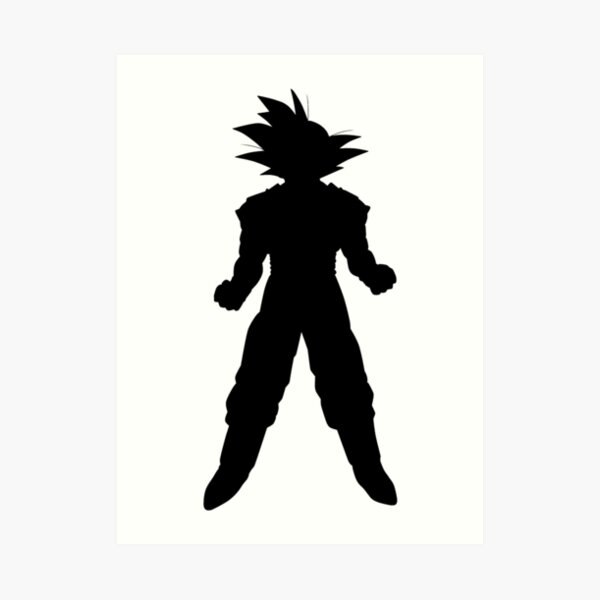 Download "Goku Silhouette" Art Print by sabrinahx | Redbubble