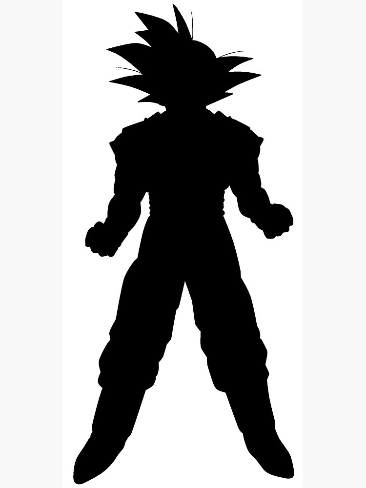 L Mina Art Stica Silueta De Goku De Sabrinahx Redbubble   Flat,750x,075,f Pad,750x1000,f8f8f8.u2 