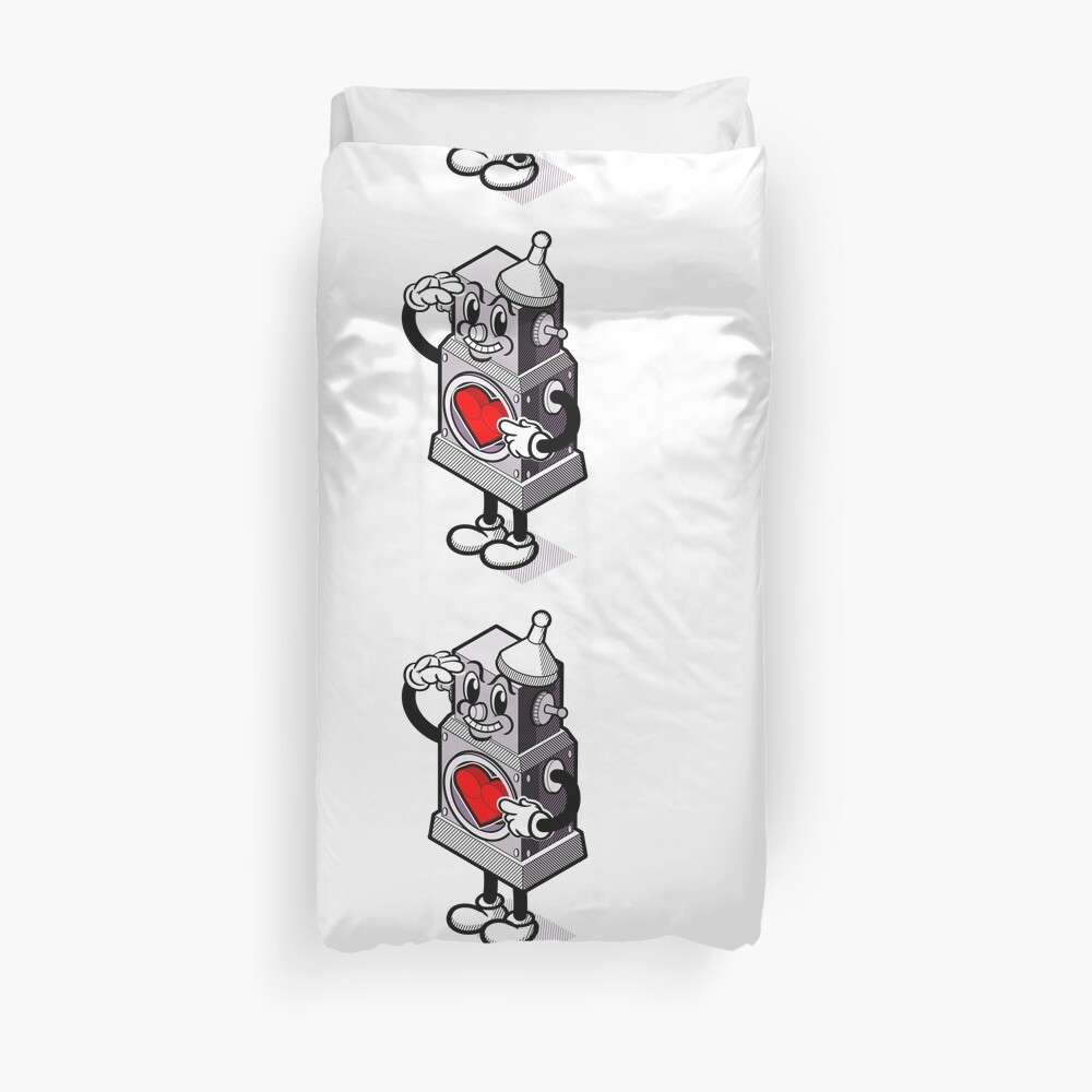 Heartful Robot Duvet Cover