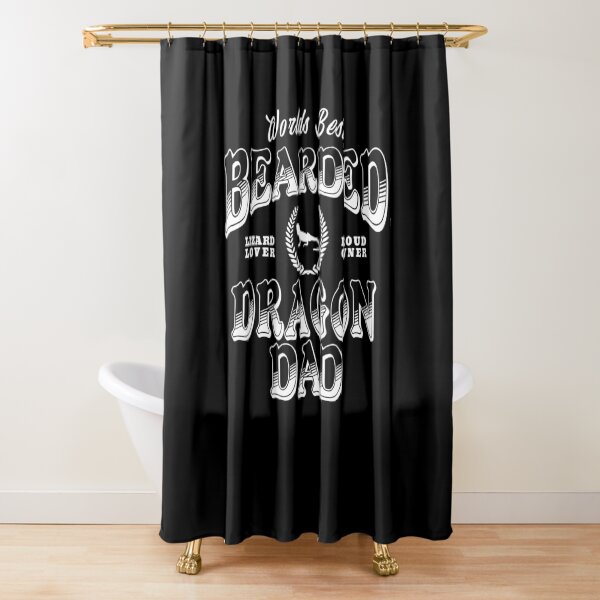 Worlds Best Bearded Dragon Dad Shower Curtain