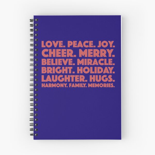 Item preview, LOVE PEACE JOY CHEER MERRY BELIEVE MIRACLE BRIGHT HOLIDAY designed and sold by Capiral Bucketlist.