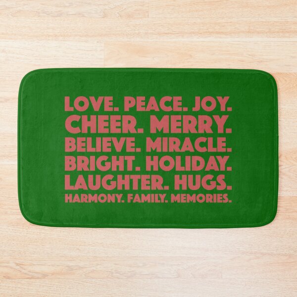 Item preview, LOVE PEACE JOY CHEER MERRY BELIEVE MIRACLE BRIGHT HOLIDAY designed and sold by Capiral Bucketlist.