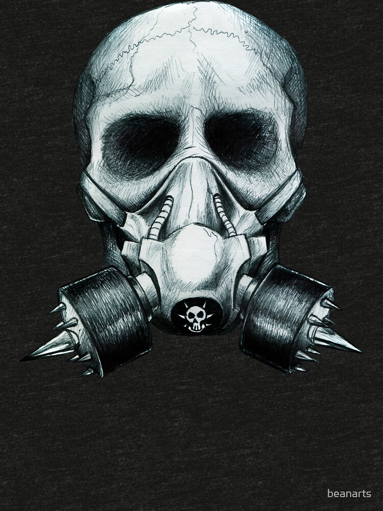 cop skull gas mask