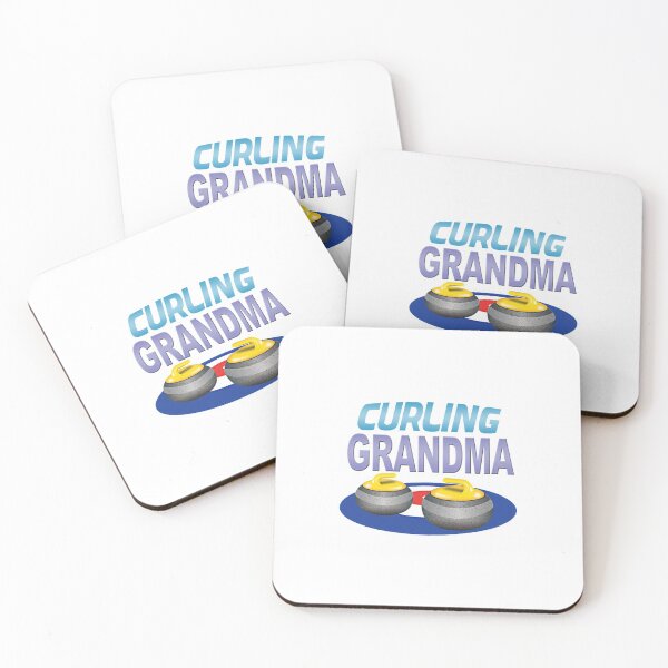 Item preview, 'Curling Grandma' (White) designed and sold by The Button Gal.