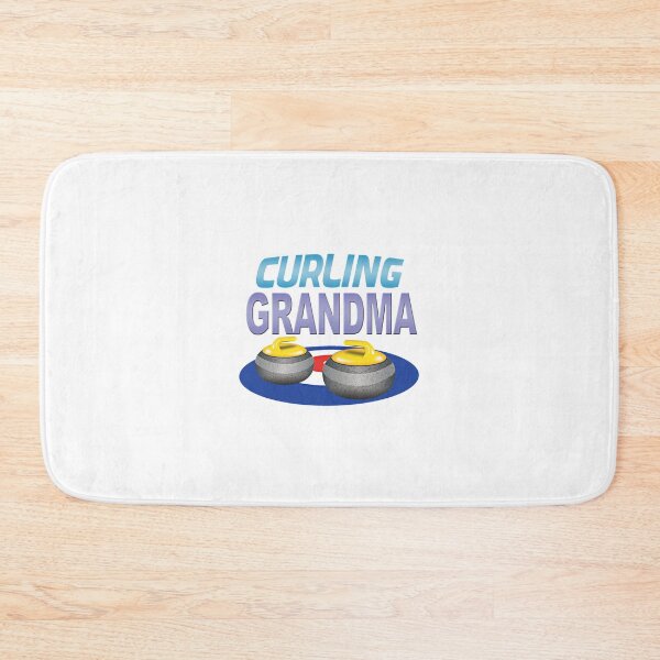 Item preview, 'Curling Grandma' (White) designed and sold by The Button Gal.