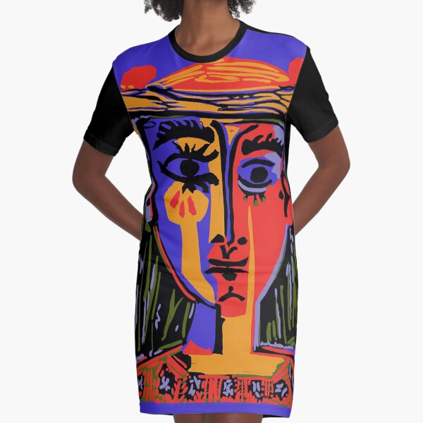 Picasso - Woman's head #4b Graphic T-Shirt Dress