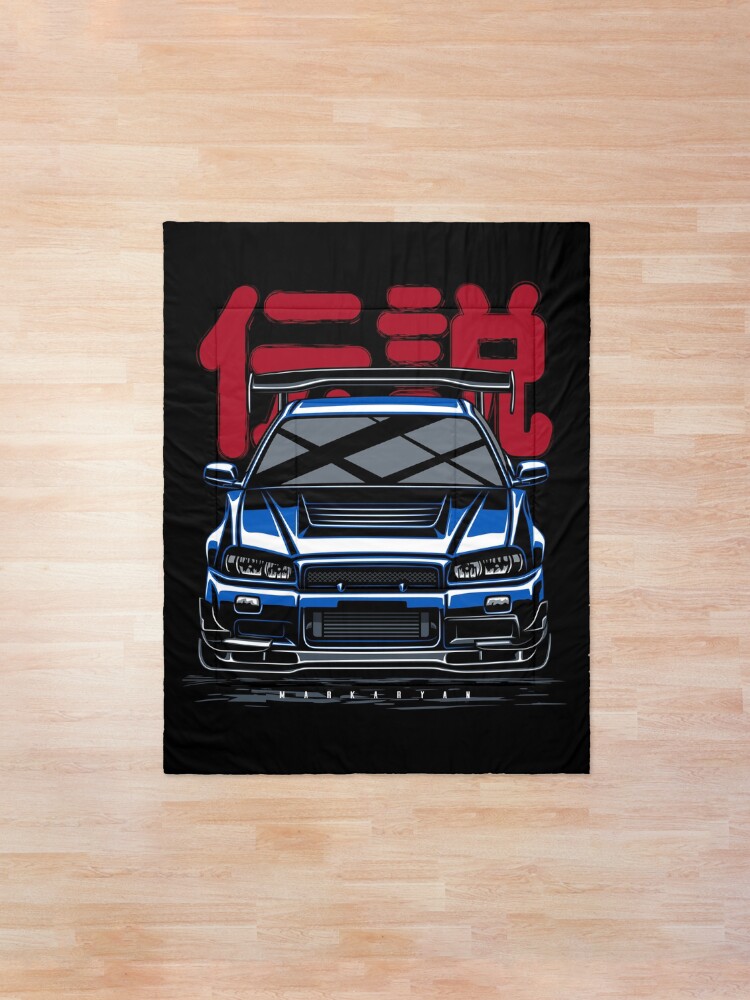 Alternate view of Legend. Skyline GTR R34 Comforter