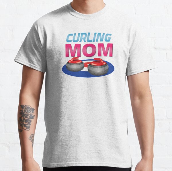 'Curling Mom' (White) Classic T-Shirt