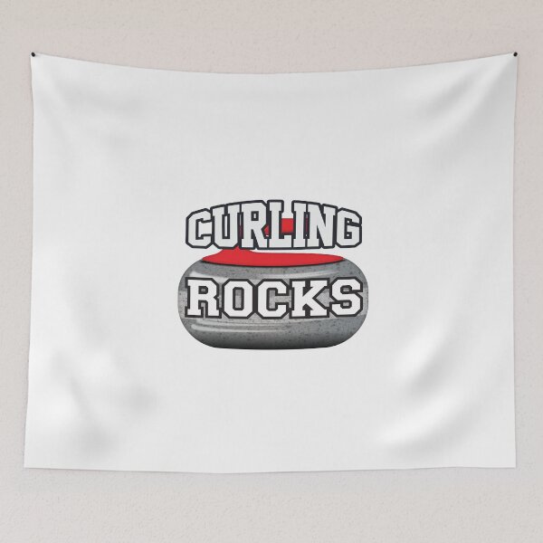 Item preview, 'Curling Rocks' (White) designed and sold by The Button Gal.