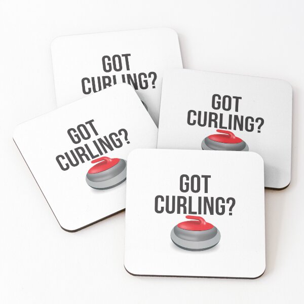 Item preview, 'Got Curling?' (White) designed and sold by The Button Gal.