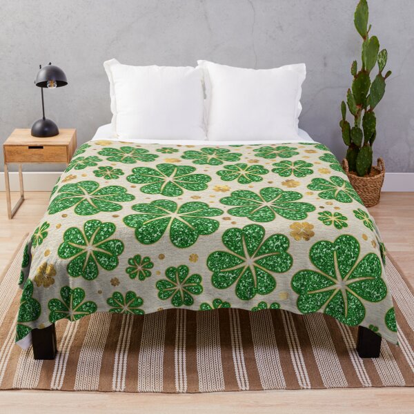 Item preview, Lucky Shamrock Four-leaf Clover Pattern designed and sold by k9printart.