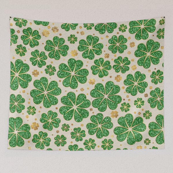 Item preview, Lucky Shamrock Four-leaf Clover Pattern designed and sold by k9printart.