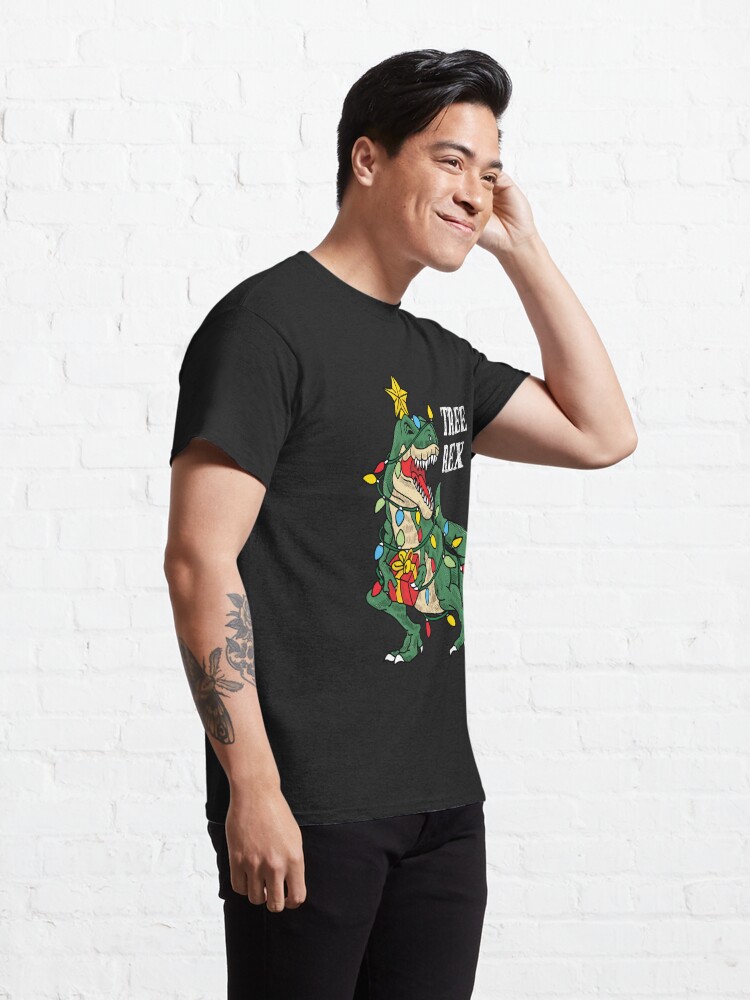 Discover Christmas Dinosaur Tree Rex Funny Xmas Gifts For Kids Boys Girls Classic T-Shirt