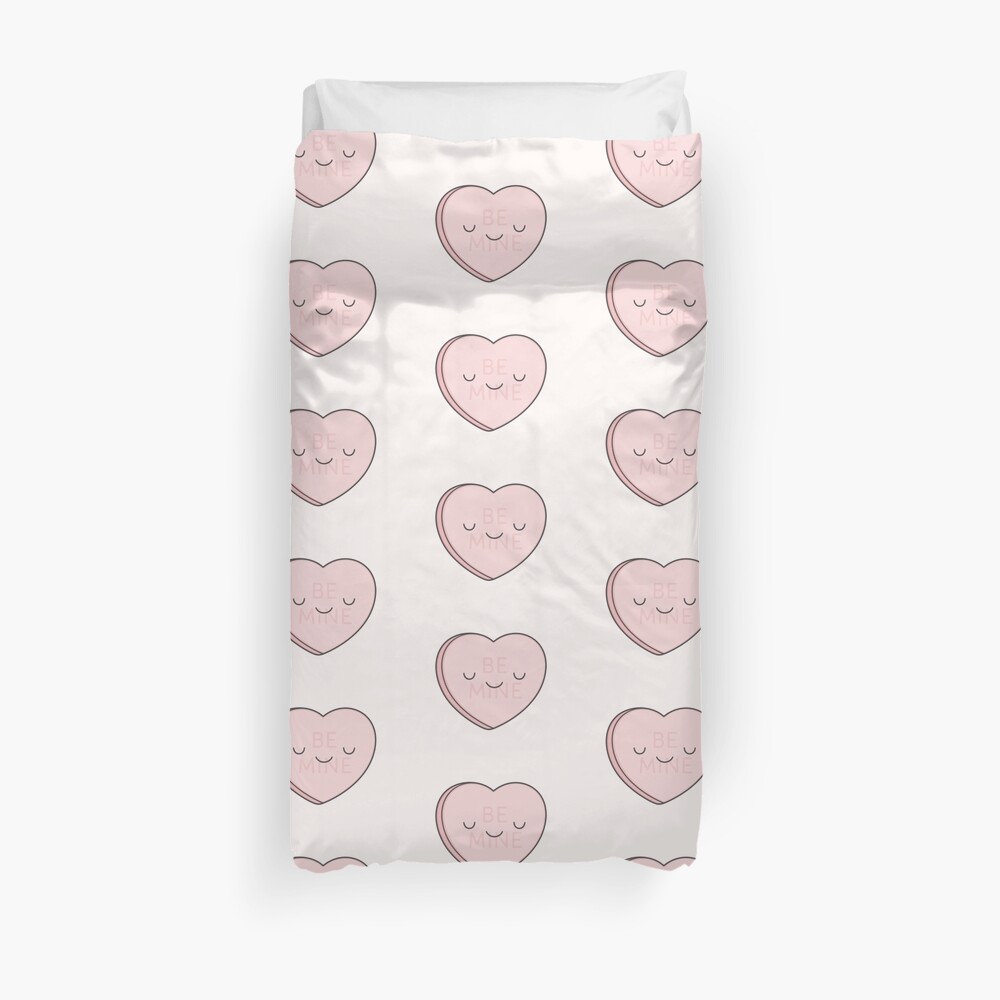 Pink Candy Heart Duvet Cover