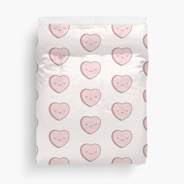 Pink Candy Heart Duvet Cover