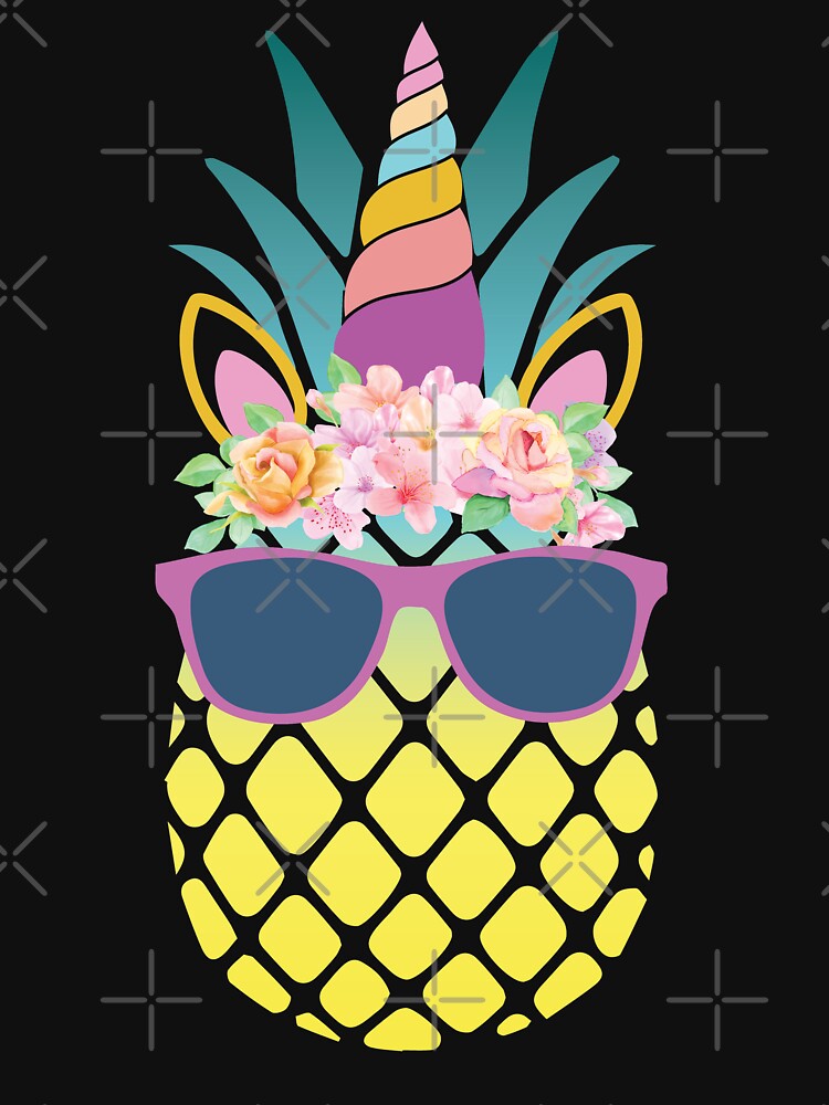 "Cool Pineapple Unicorn" Tshirt by NDiaz Redbubble