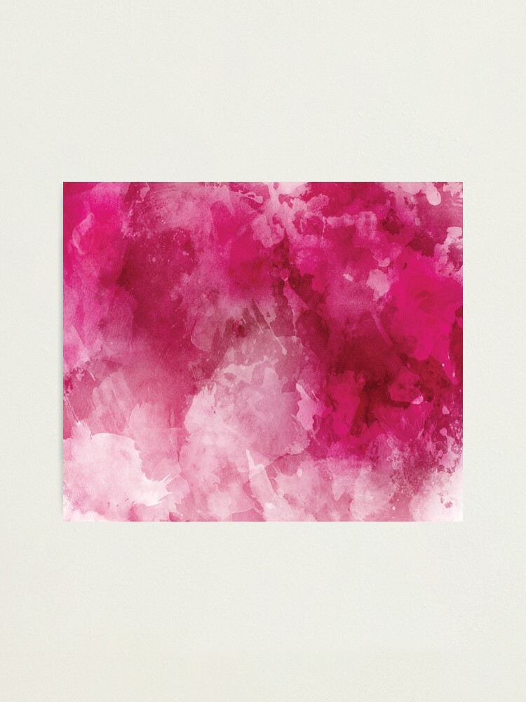 Abstract Hot Pink Watercolor Background