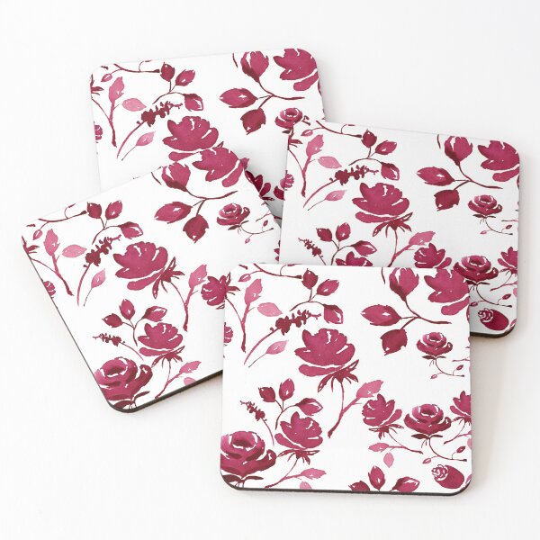 Item preview, Red Watercolor Flowers designed and sold by Bazarovaart.