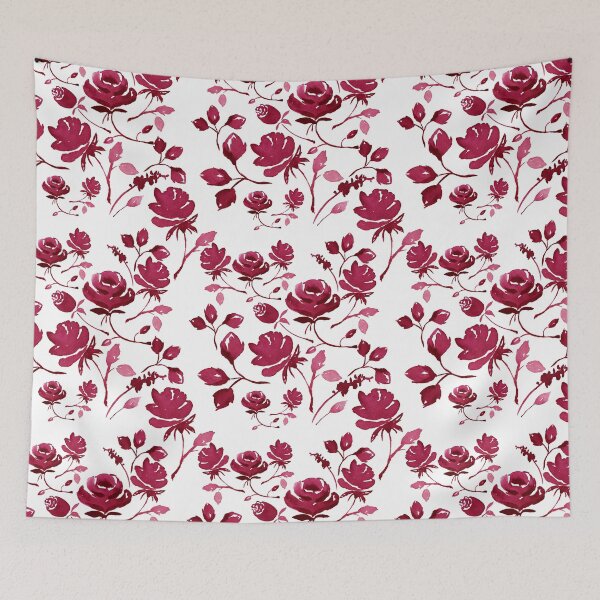 Item preview, Flores rojas de acuarela designed and sold by Bazarovaart.