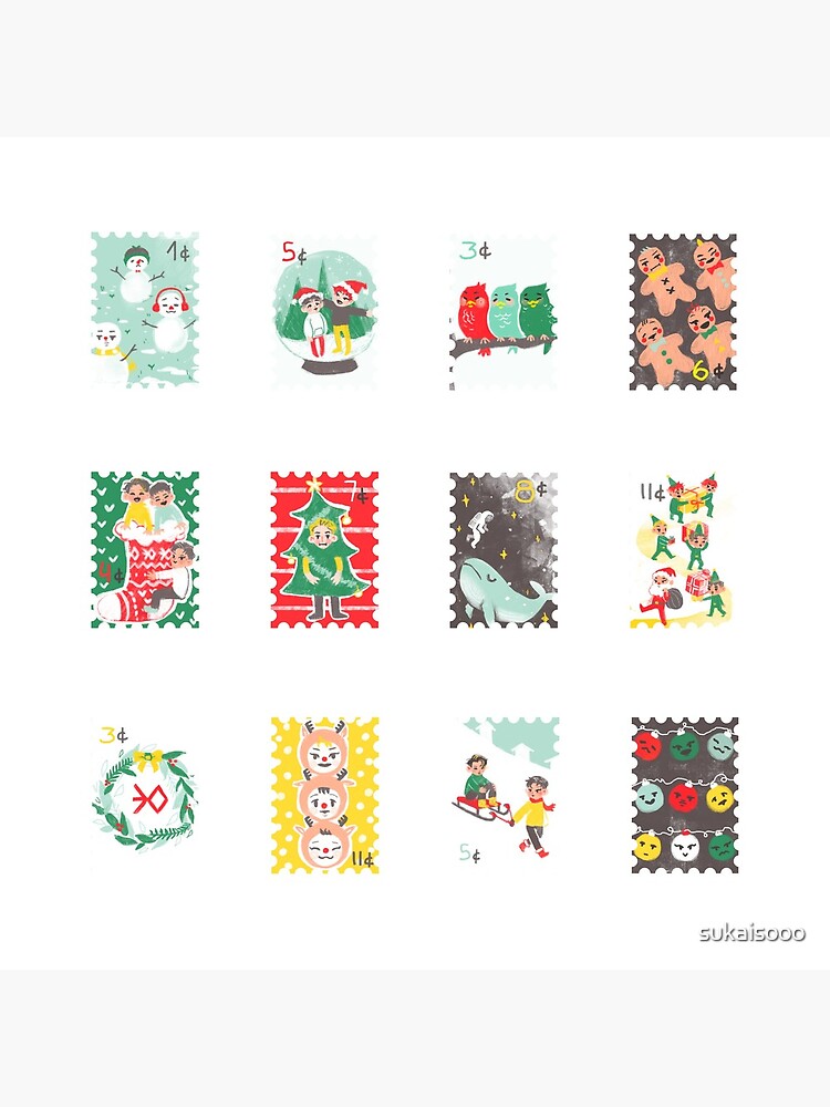 Exo sellos de navidad de sukaisooo