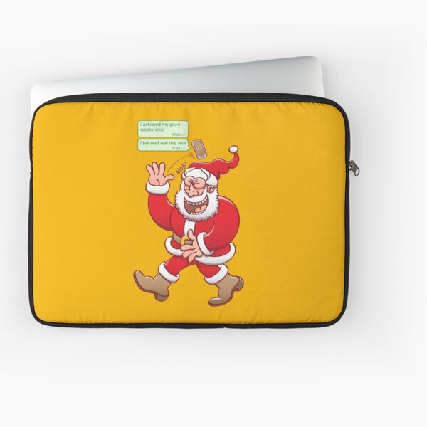 Santa burst out laughing at text messages from people who suposedly behaved well all year long Laptop Sleeve