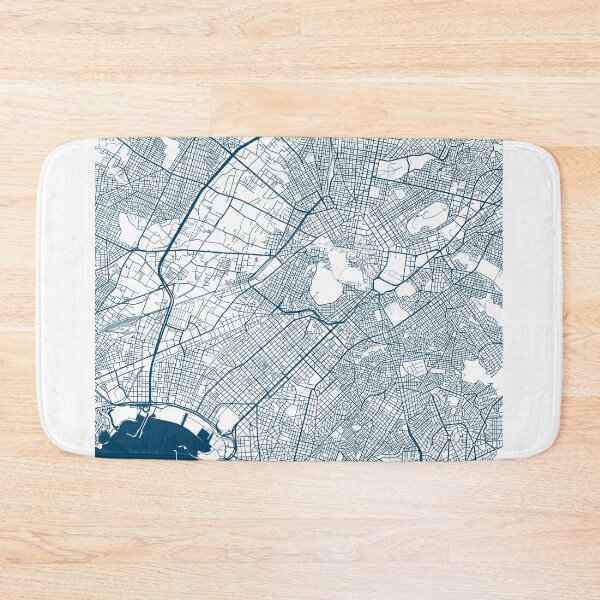 Item preview, Kopie von Lisbon map city map poster - modern gift with city map in dark blue designed and sold by 44spaces.