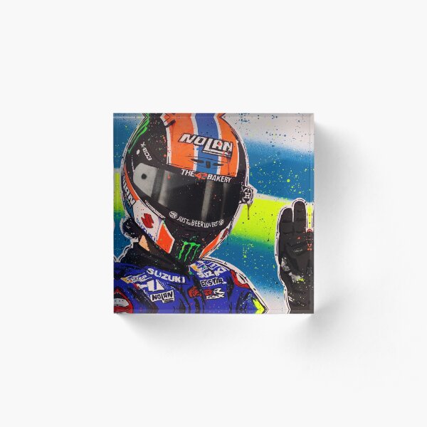 Alex Rins graffiti painting by DRAutoArt Acrylic Block