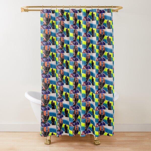 Alex Rins graffiti painting by DRAutoArt Shower Curtain