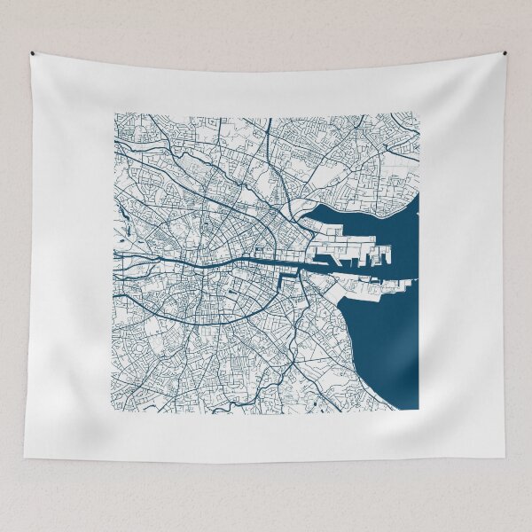 Item preview, Kopie von Kopie von Kopie von Kopie von Kopie von Kopie von Lisbon map city map poster - modern gift with city map in dark blue designed and sold by 44spaces.